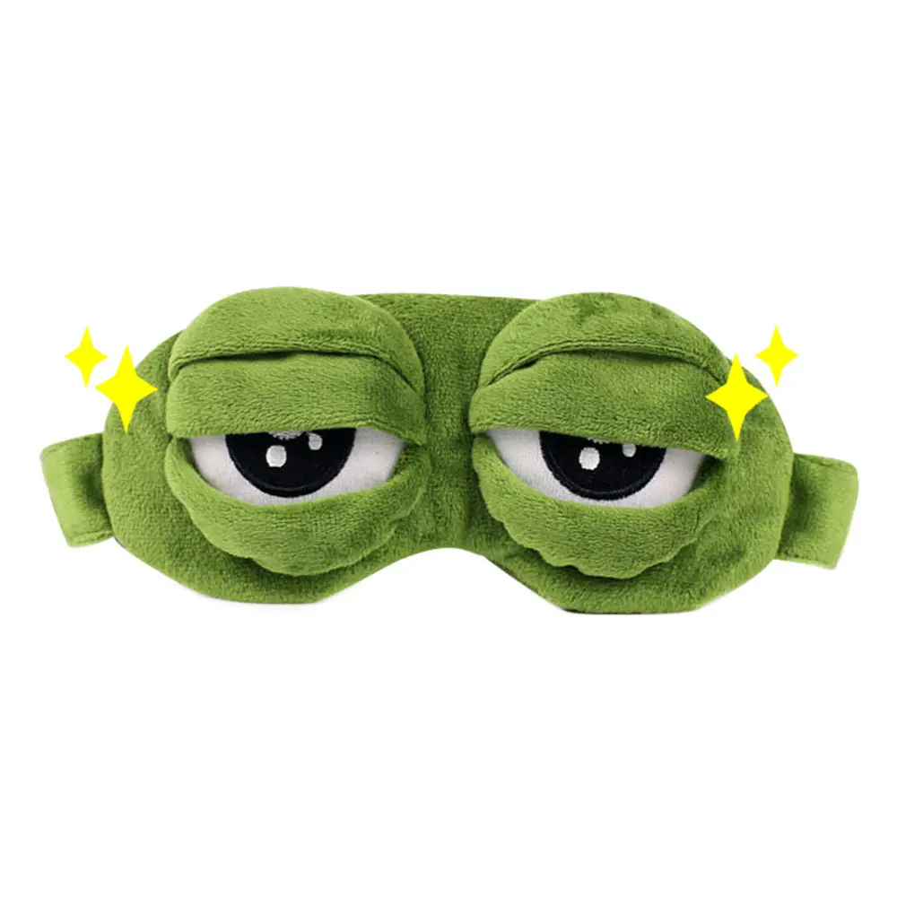 Плюшевая Маска Для Сна Grouchy Frog Удобная Повязка На Глаз Расслабляющих Путешествий