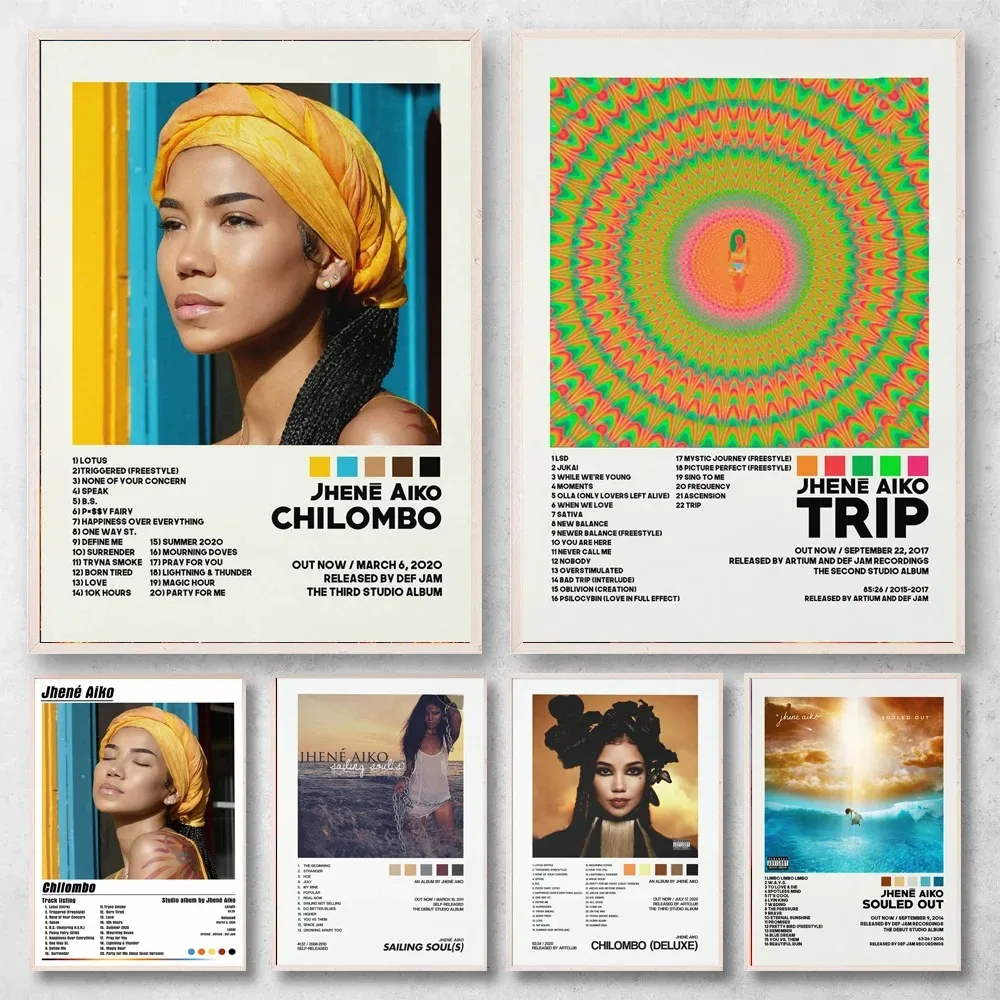 Jhene Aiko Chilombo Trip Souled Out Music Star Album Canvas Print Современный Стиль Настенная Живопись Без