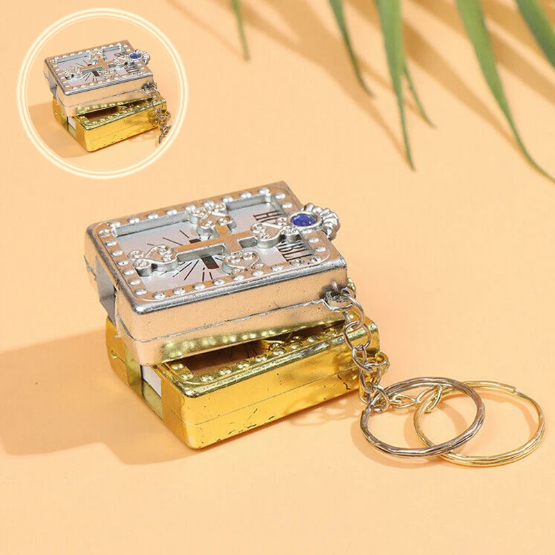 

HOLY Bible Keychain Keychain Mini HOLY Jesus Cross Prayer Gift Mini Christian