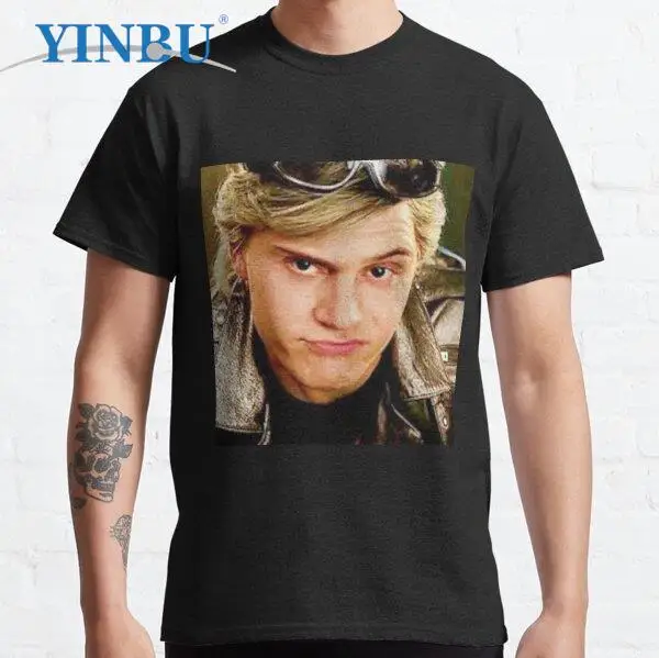 

Evan Peters 03 printed YINBU Brand t shirts High quality Men's short sleeve t-shirt Graphic Tee