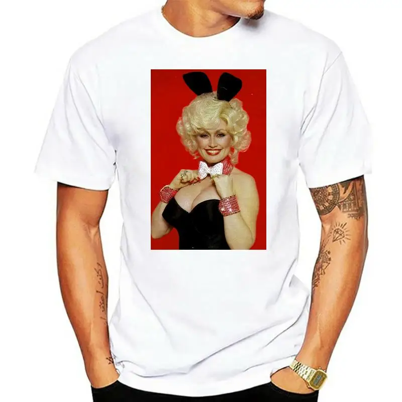 Футболка Dolly Parton с круглым вырезом черно-белая