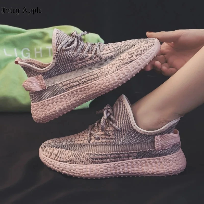 

Juicy Apple Sneakers Coconut Shoes Women's 2022 Summer Breathable Flying Woven Women's Shoe Mesh Shoes Women Casual Sports Shoes