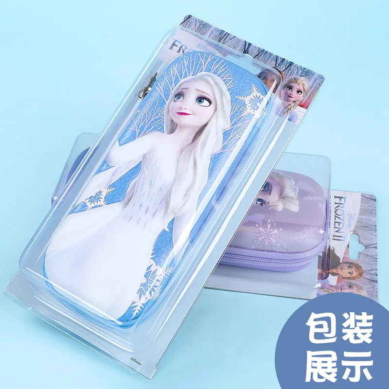 Disney Children's Stationery Box Multifunctional Frozen Student Cartoon Pencil Case 3d Stereoscopic Large Capacity with Zipper