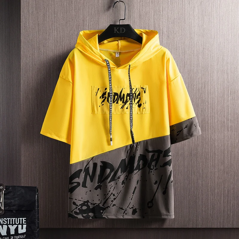 

2024 Summer New Cotton Men's Short Sleeve T-shirt Casual Bottom Shirt Youth High Quality Print Fashion Tshirts Dropshipping