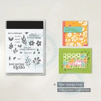 new english flower metal cutting dies and clear stamps for diy handmade paper card decoration photo album craft die cuts