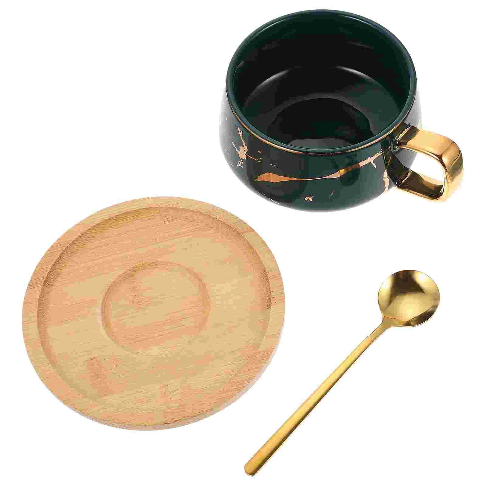 

1 Set of Ceramic Mug Household Coffee Cup Morning Tea Cup with Saucer Spoon