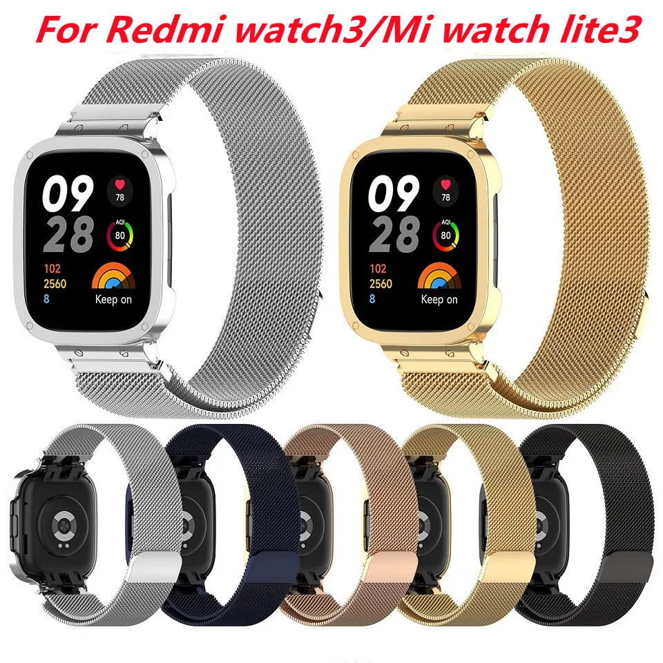 

Milanese Loop Strap For Redmi watch3/Mi watch lite3 43mm correa bracelet Redmi Watch series 3/Mi watch lite3 Wearing Accessories