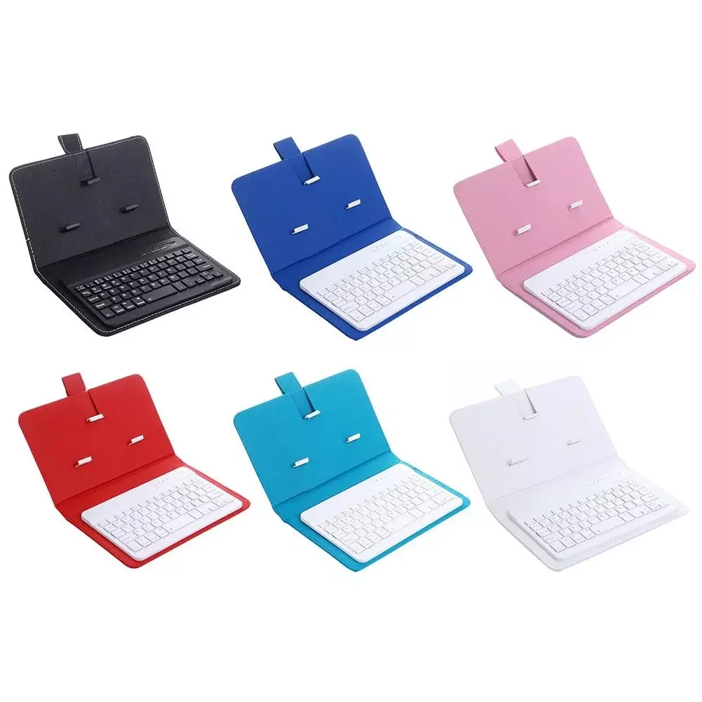 

Portable Mini Wireless Bluetooth Keyboard with Faux Leather Protective Case for 4.5-6.8 Inch Screen Mobile Phone