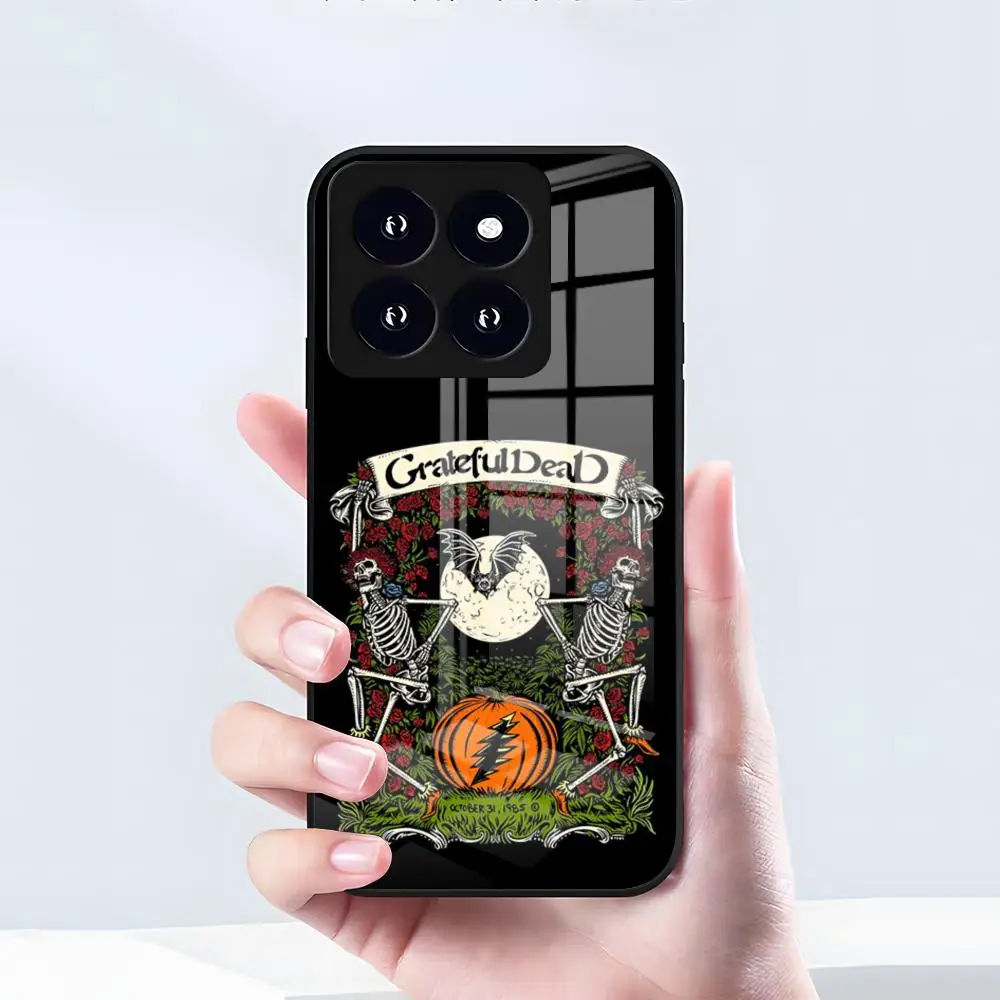 Фото Чехол для телефона Hot Rock Band G-Grateful D-Dead для Xiaomi 15 14 13 12 S X Pro Lite Mi 11 Ultra T, черный, стеклянный №3