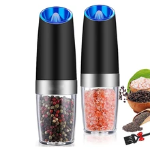 Electric Salt and Pepper Grinders Automatic Spice Mill Seasoning Kitchen Tools Grinding Gadget Sets Seasoning for Cooking BBQ