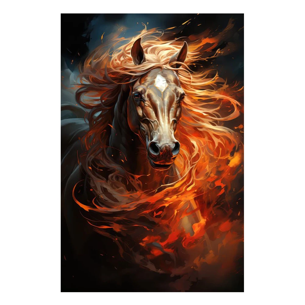 

Картина на холсте Лошадь Галоп Акварель