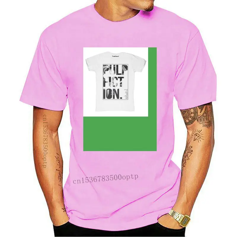 

Camiseta estampada de film de Pulp нимация, ropa informal de манга corta con cuello Round Do