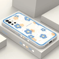 simple flowers phone case for oneplus 9r 9rt 9 8t 8 7 7t pro 5g liquid silicone cover