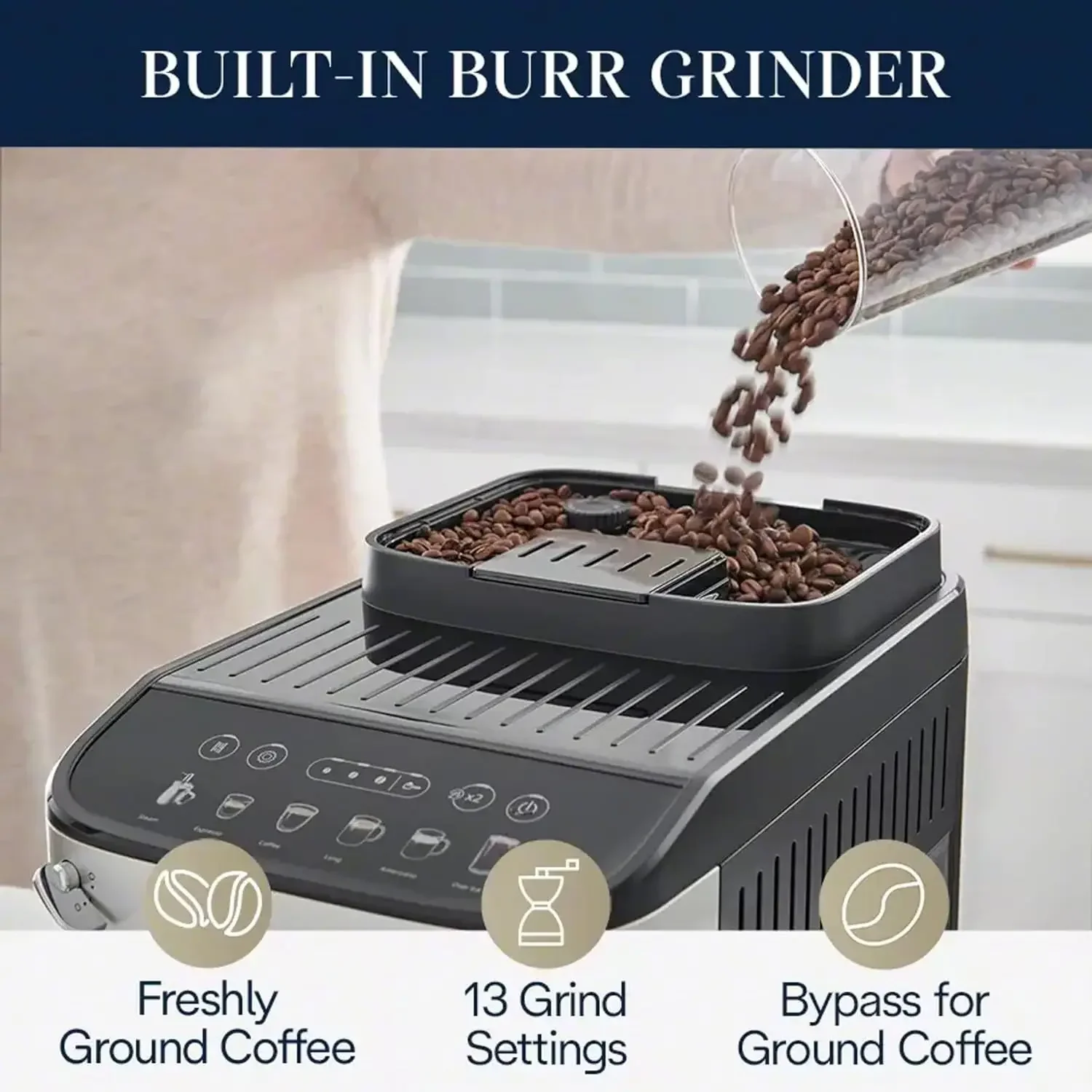 Полностью автоматическая кофеварка для кофе и капучино