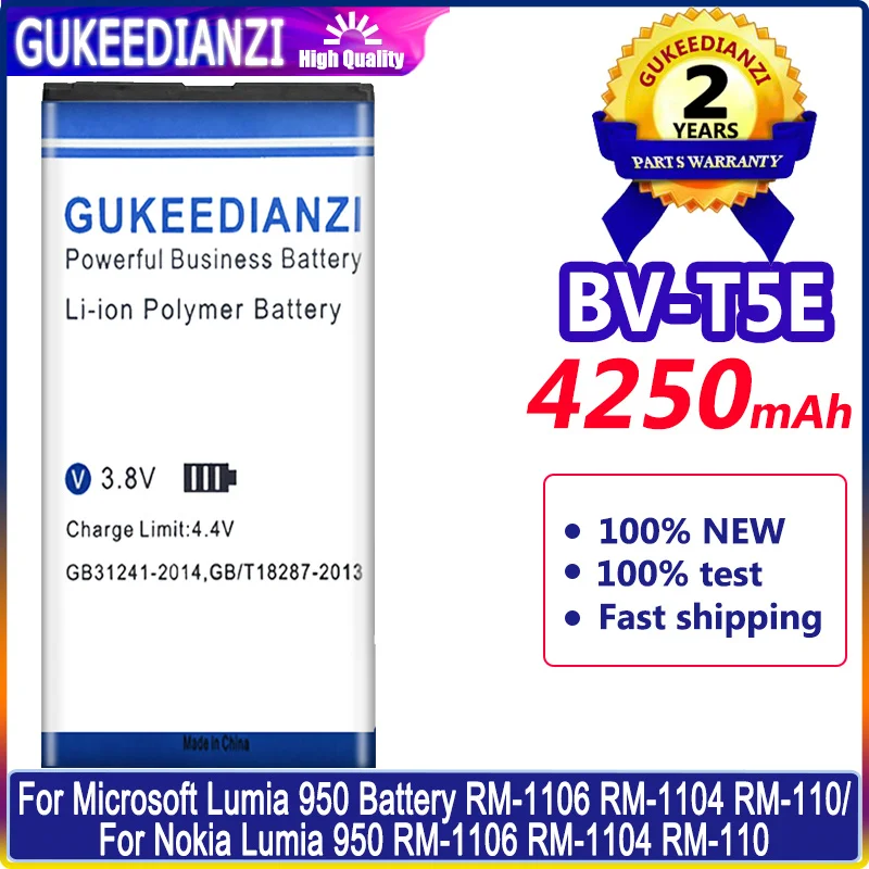 BV-T5E 4250 мАч аккумулятор для Nokia Lumia 950 RM-1104 RM-1106 McLa BVT5E новый продукт