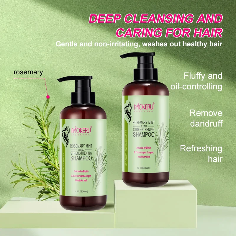 Шампунь MOKERU для глубокой очистки кожи головы и розмарина мятный шампунь женщин
