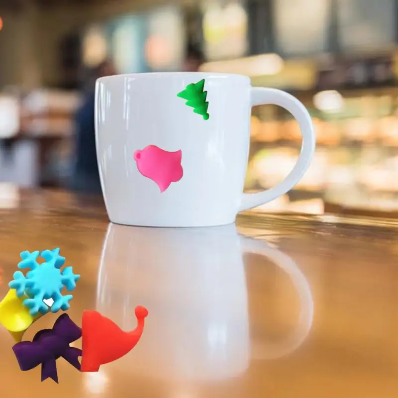 Подвески для бокалов маркеры напитков милые рождественские идентификаторы