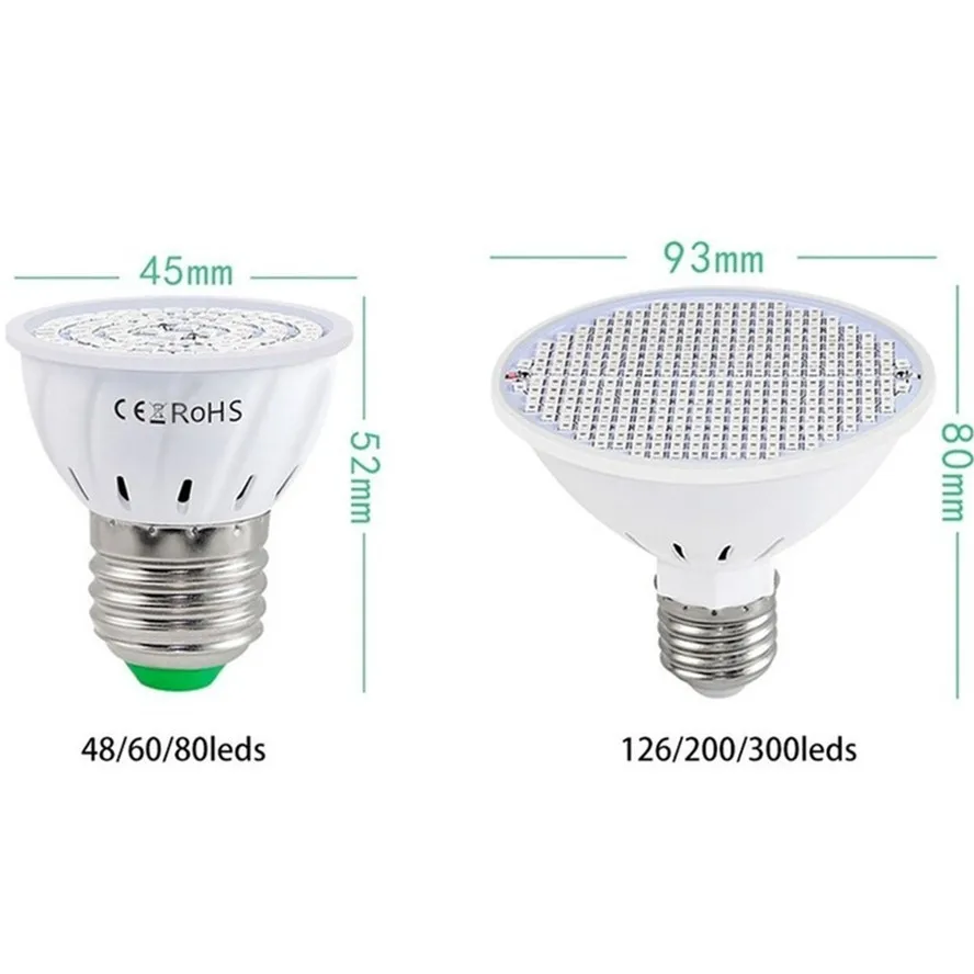 

Светодиодная фитолампа OuuZuu, полный спектр, E27