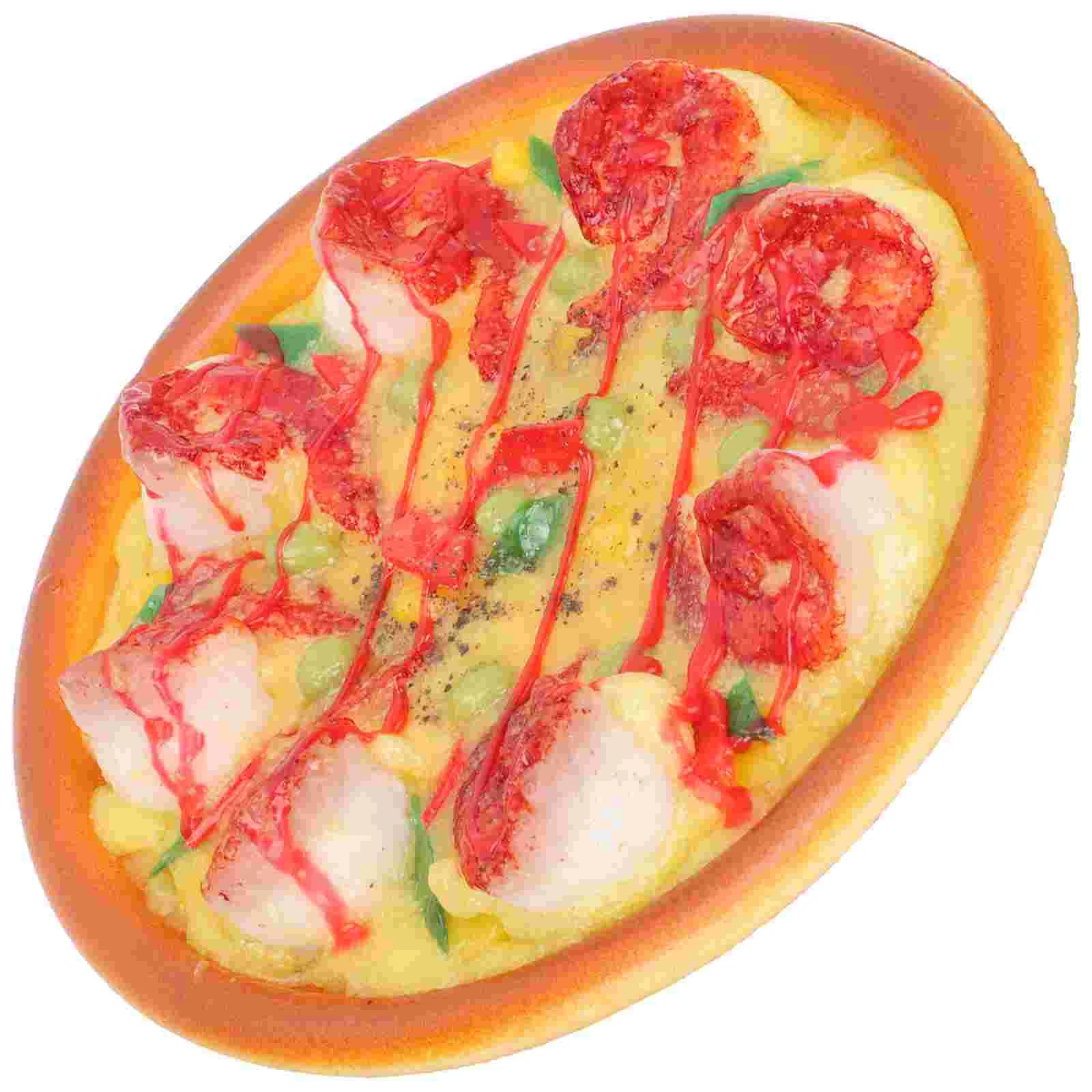 

Pizza Decoration Kids Suit Artificial Dessert Fake Kidult Toys Accessories Pizza Ornament Fake Fried