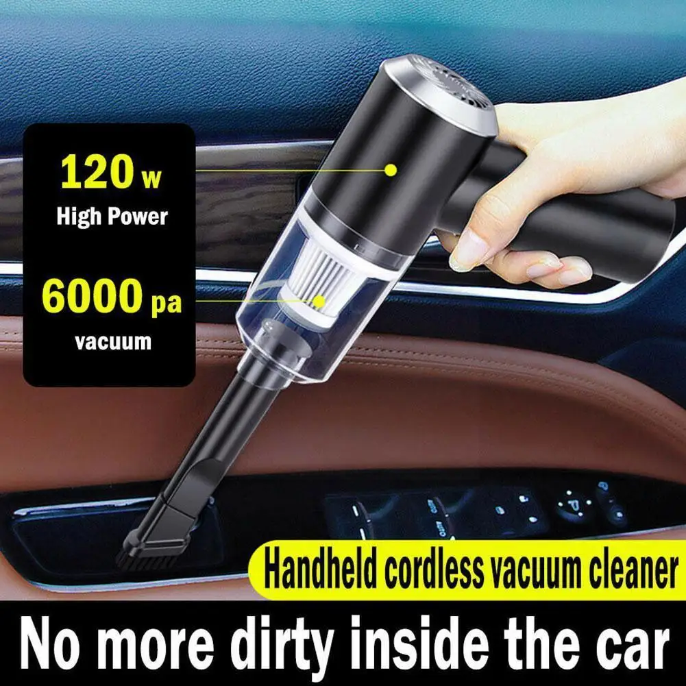 

Wireless Car Vacuum Cleaner 6000pa Handheld Auto Vacuum Car And Mini Home Built-in Dual With Use Battrery Cleaner Vacuum C9T5
