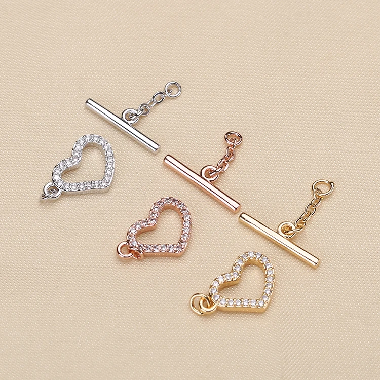 DIY Accessories Thick Plated 8K Gold Button Pearl Necklace Bracelet Buckle Jewelry Jade Handmade Material Love Ot