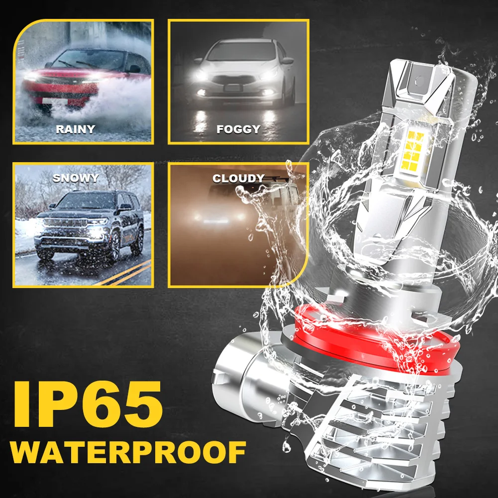 Светодиодные Автомобильные фары Katur 2x H8 H11 противотуманные 6000 лм K белый