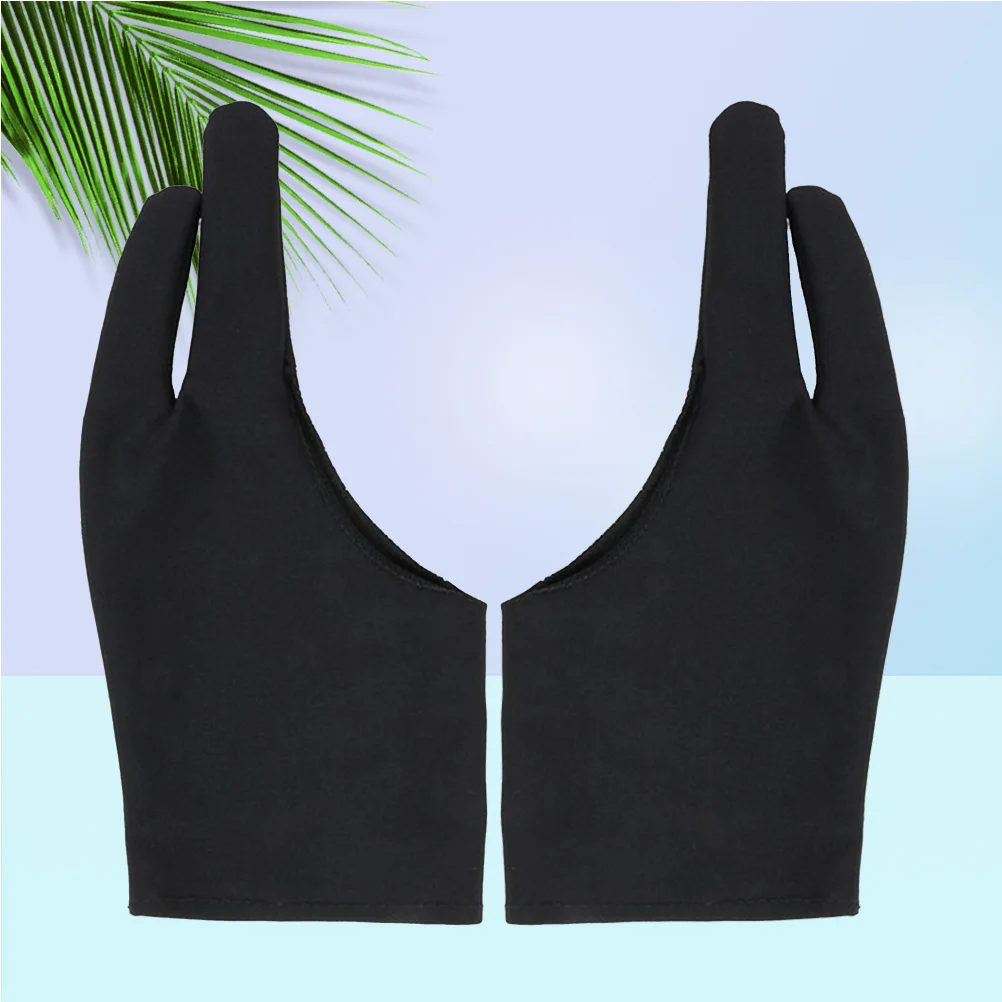 

2pcs Two Finger Drawing Glove Artist's Drawing Anti-Fouling Glove Sketch Painting Glove (Size)