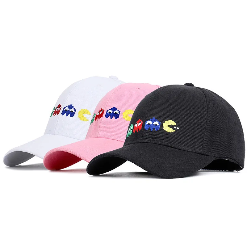 

Women's Cartoon Game Baseball Caps For Men Embroidery Snapback Hip Hop Caps Summer Outdoor Sun Visor Hat Black Cotton Dad Hat