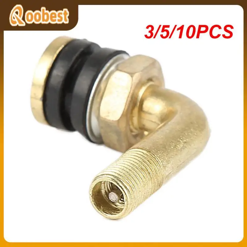 

3/5/10PCS 90Degree Angle Brass Air Tyre Valve Caps Stem With Extension Adapter For Car Truck Motorcycle Cycling Car Accessories