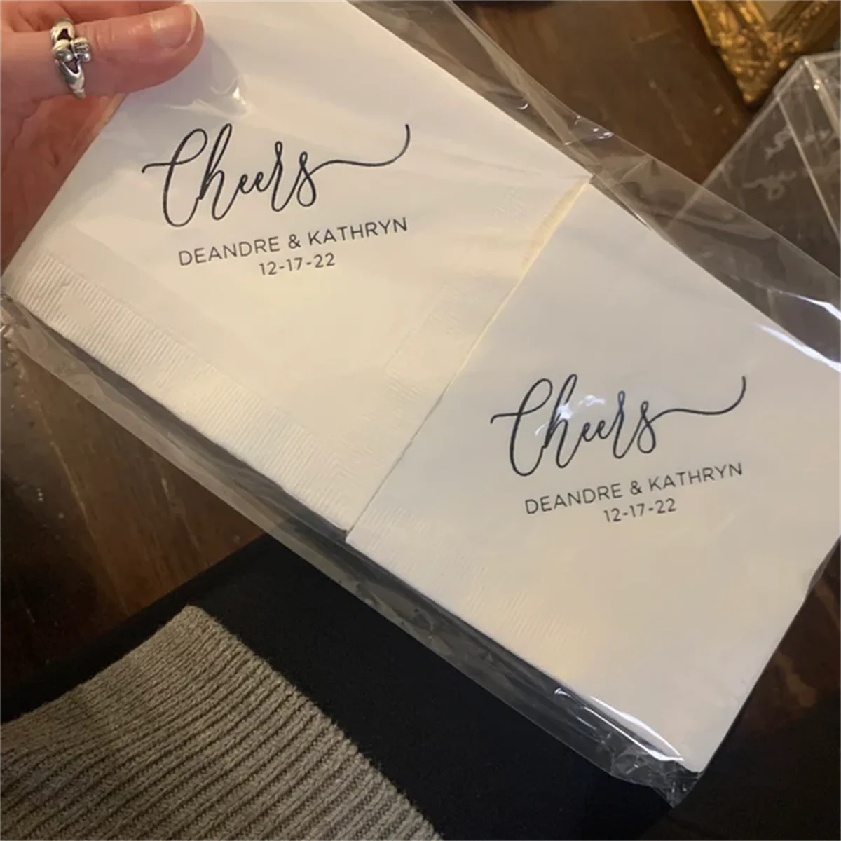 Персонализированные свадебные салфетки индивидуальные монограммные для