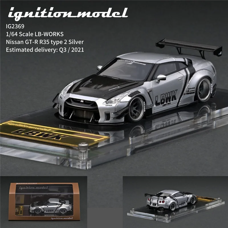 

IG 1:64 LB-WORKS Nissan GT-R R35 type 2 Silver Resin Model Car