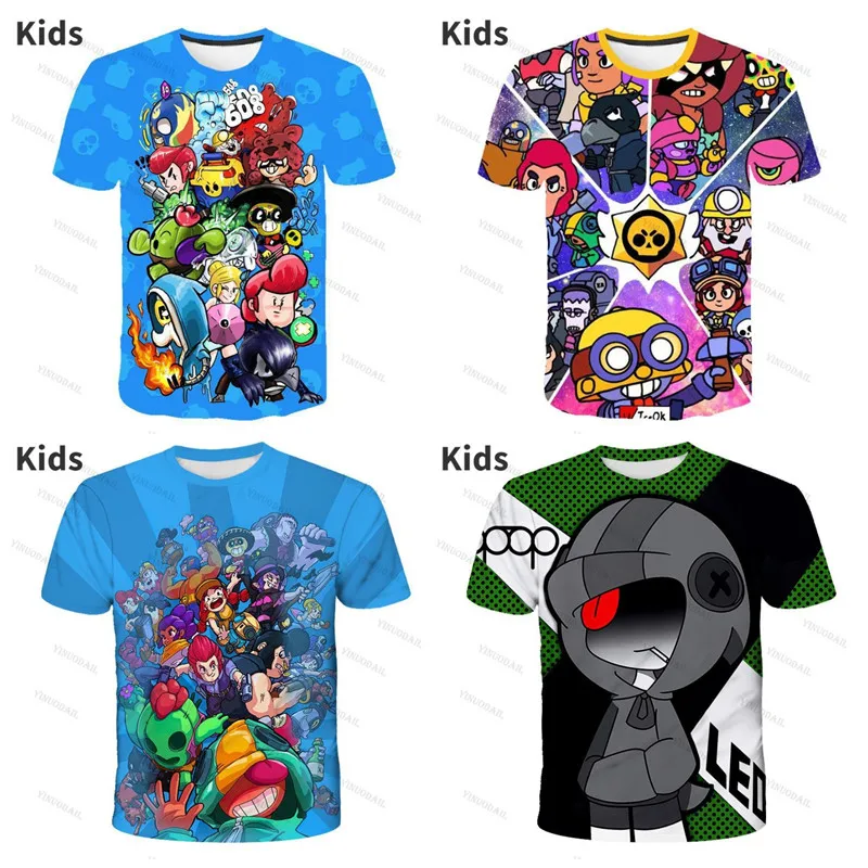 

Short Sleeve Tee Coat Brawings Spike and Star,Leon Child Kids T-shirt 3d T Shirts Fashion Girls Harajuku Boys Clothes