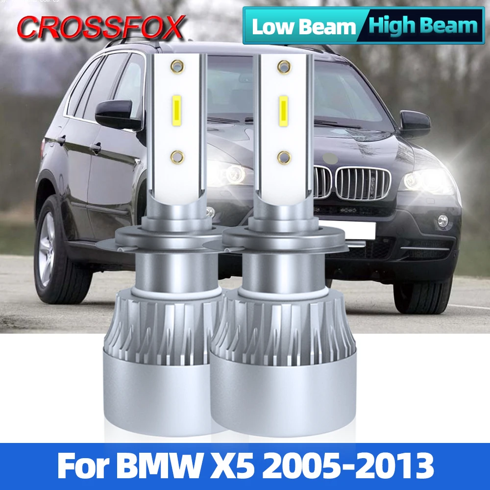 

H1 H7 LED Car Headlights Bulbs 90W 12000LM 12V 6000K Automobile Headlamp CSP Chip Car Lights With Fan For BMW X5 2005-2013