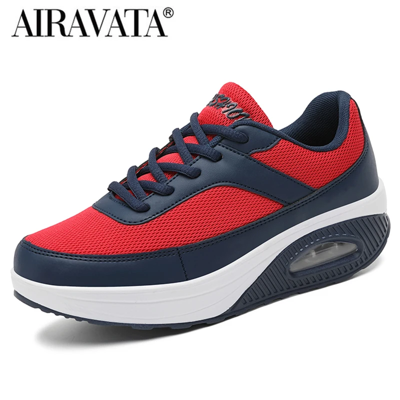 Women Casual Shoes Fashion Platform Sneakers Outdoor Lace Up Breathable Shoes Size 35-42