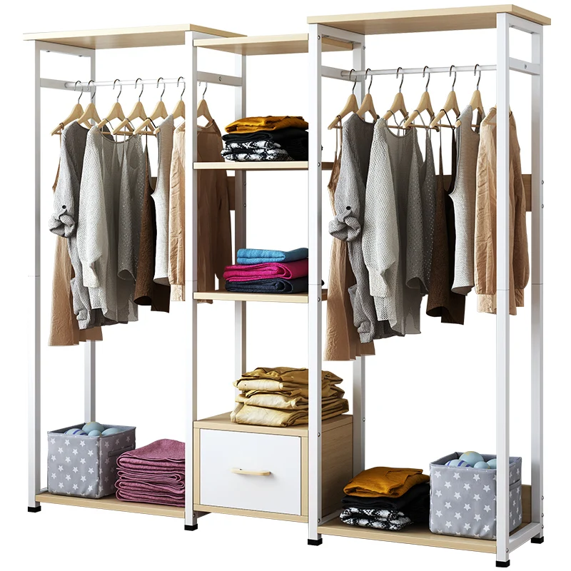 

Clothes assembly floor shelf, coat rack, hanger, vertical metal wardrobe, for clothes storage rack
