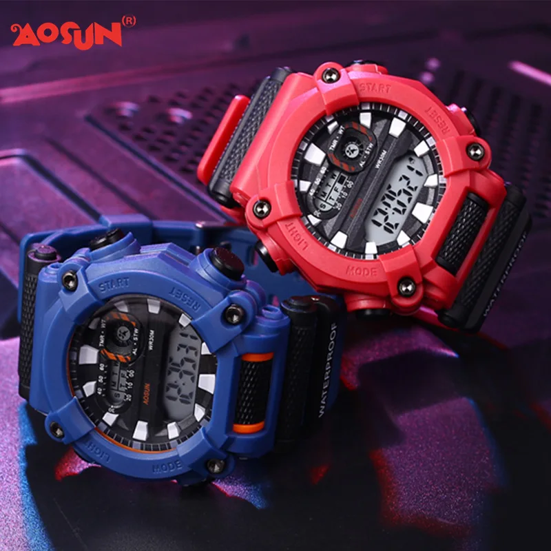 Waterproof luminous electronic watch for girls' students' sports enlarge