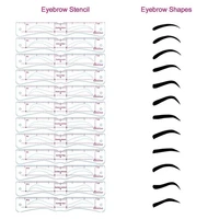 reusable eyebrow shaper diy 12 set soft ruler brow definer eyebrow stamp card soft ruler stencil shaping makeup tool