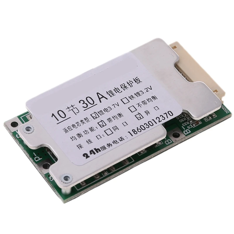 

BMS 10S 30A 36V Li-ion Lithium Battery Charge Board 18650 with Protection Balancer PCM 10S BMS Balance Charging Circuit
