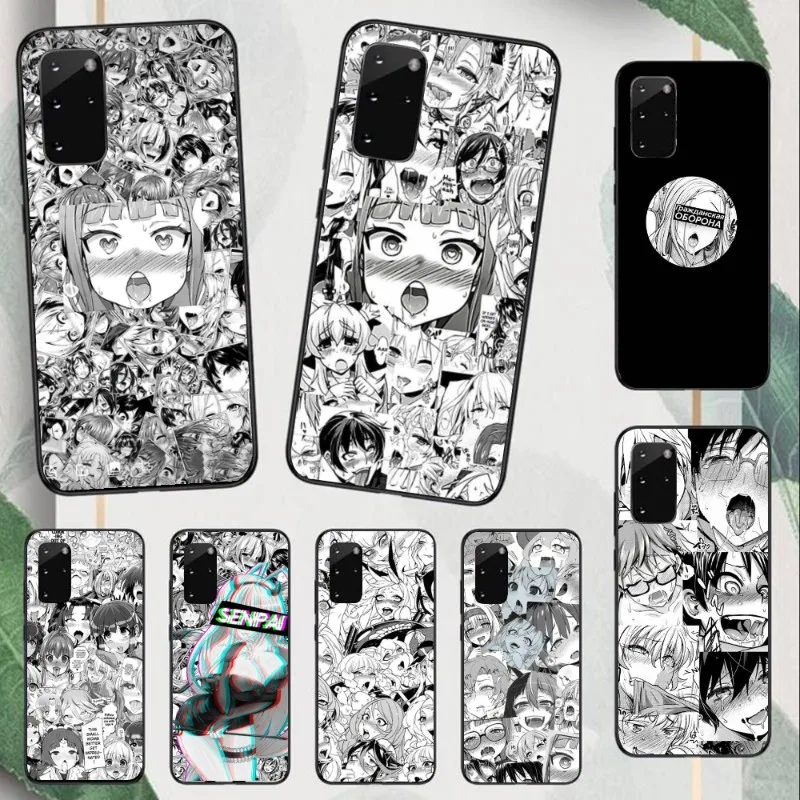 Чехол для телефона Hentai Ahegao манга Samsung Note 9 10 20 Plus Pro Ultra J6 J5 J7 J8 мягкий черный чехол |