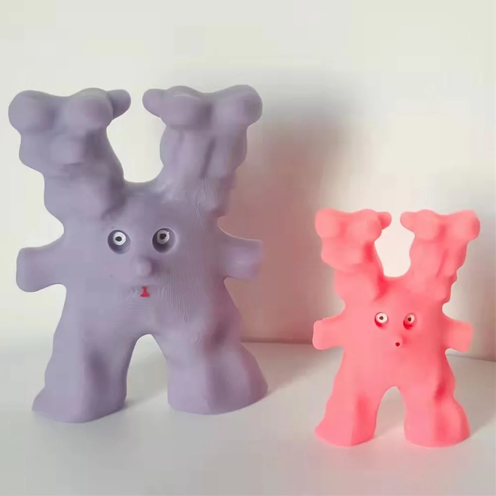 Форма в виде милого монстра для свечей силиконовая форма соевого воска