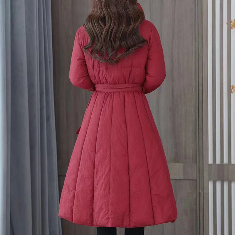 Over-the-knee Down Mid-length New Fashion Slim Skirt Cotton Coat