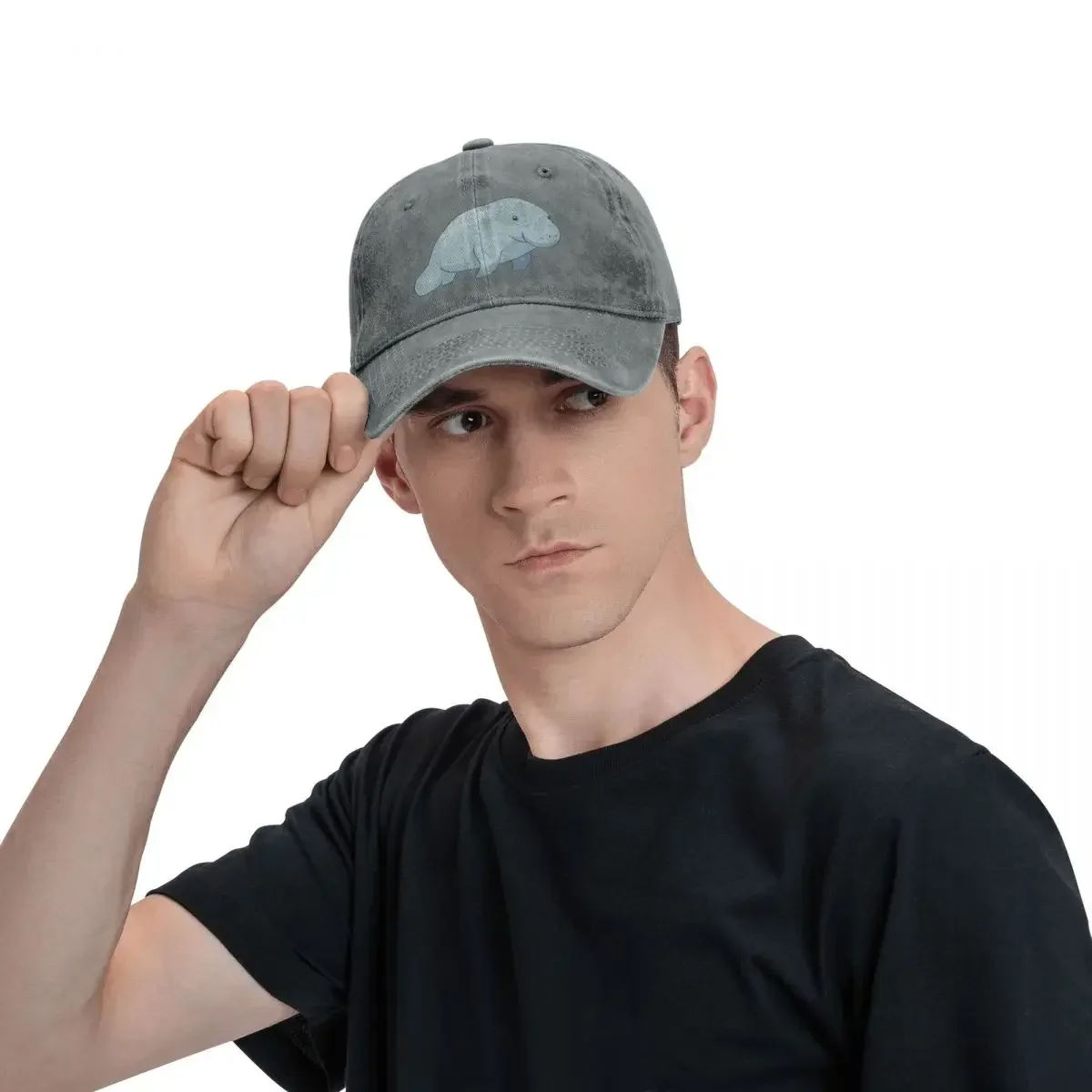 Милые бейсболки Dugong джинсовые шапки Snapback уличная регулируемая спортивная