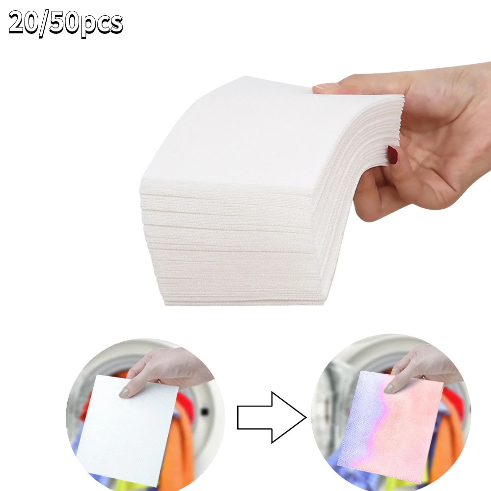 

20/50 шт., бумага для стирки в стиральной машине