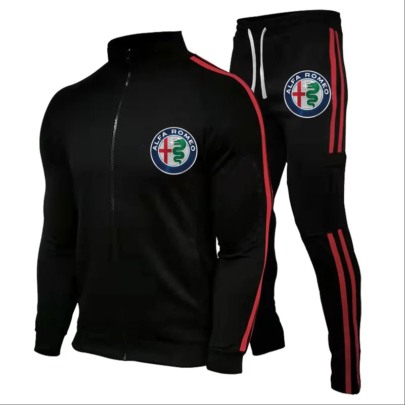 

2023NEW Fashion Men ALFA ROMEO Motors Car Logo Print unisex Sweatshirt Men Hoodie Casual Fleece Hoodies Pants Suit 2pcs