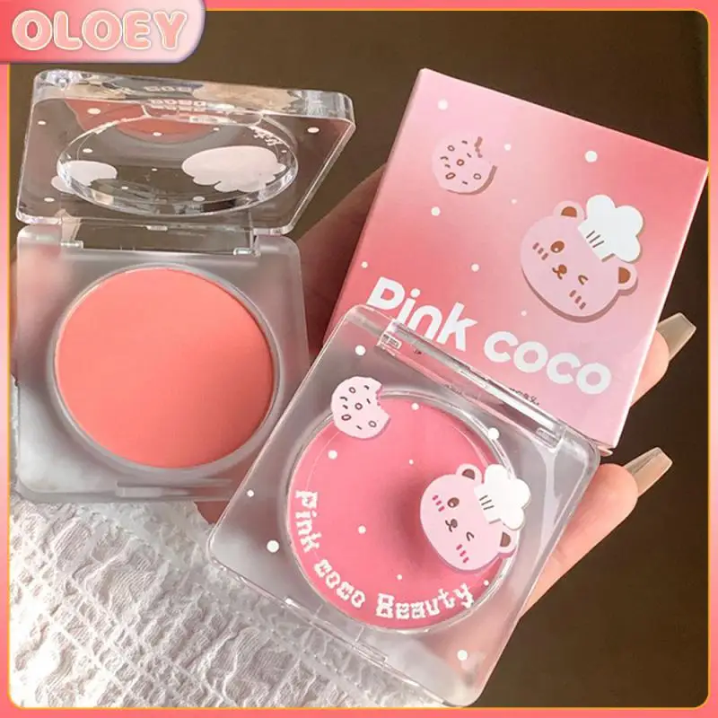 

Brighten Peach Color Nature Matte Appearance Exquisite Non-flying Powder Hold Makeup Monochrome Blush Monochrome Box Blush 3.5g