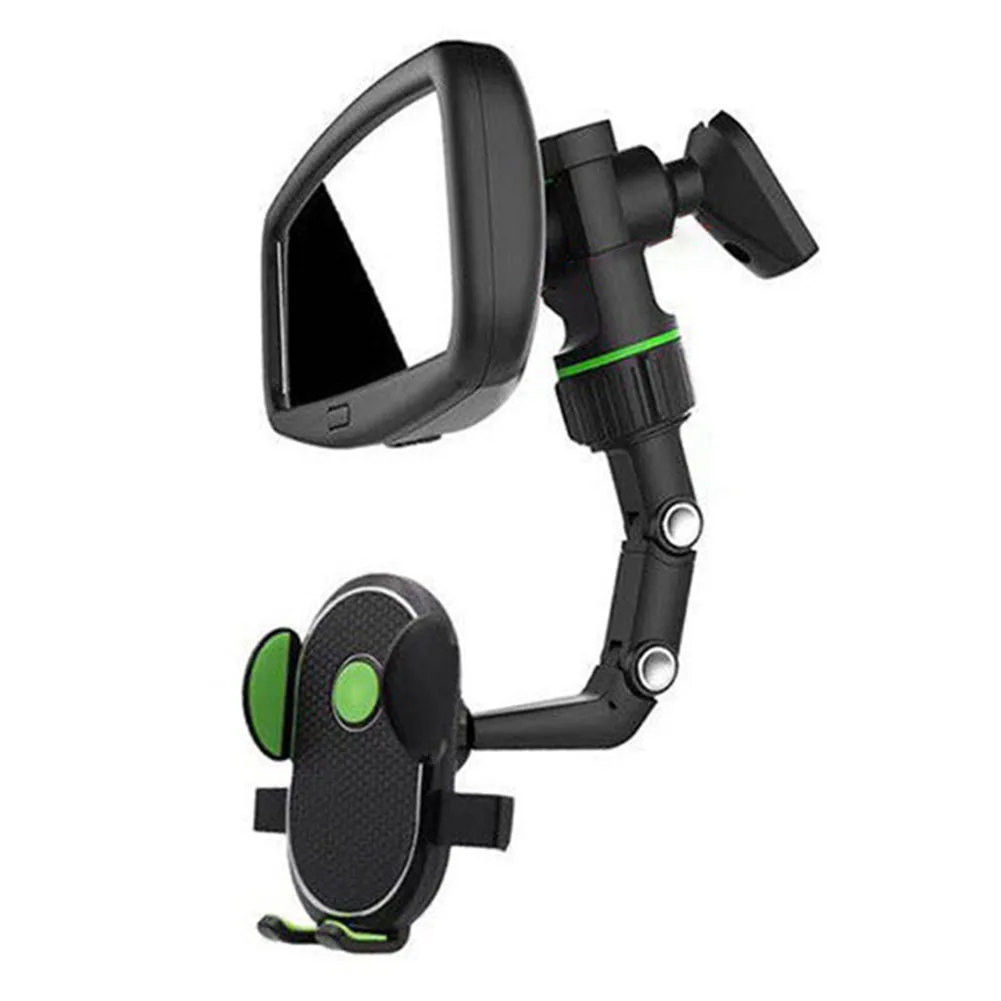 

360° Phone Holder Car Rearview Mirror Mount Multifunction Rotation Adjustable Hanging Clip Brasket For Car Rearview Mirror