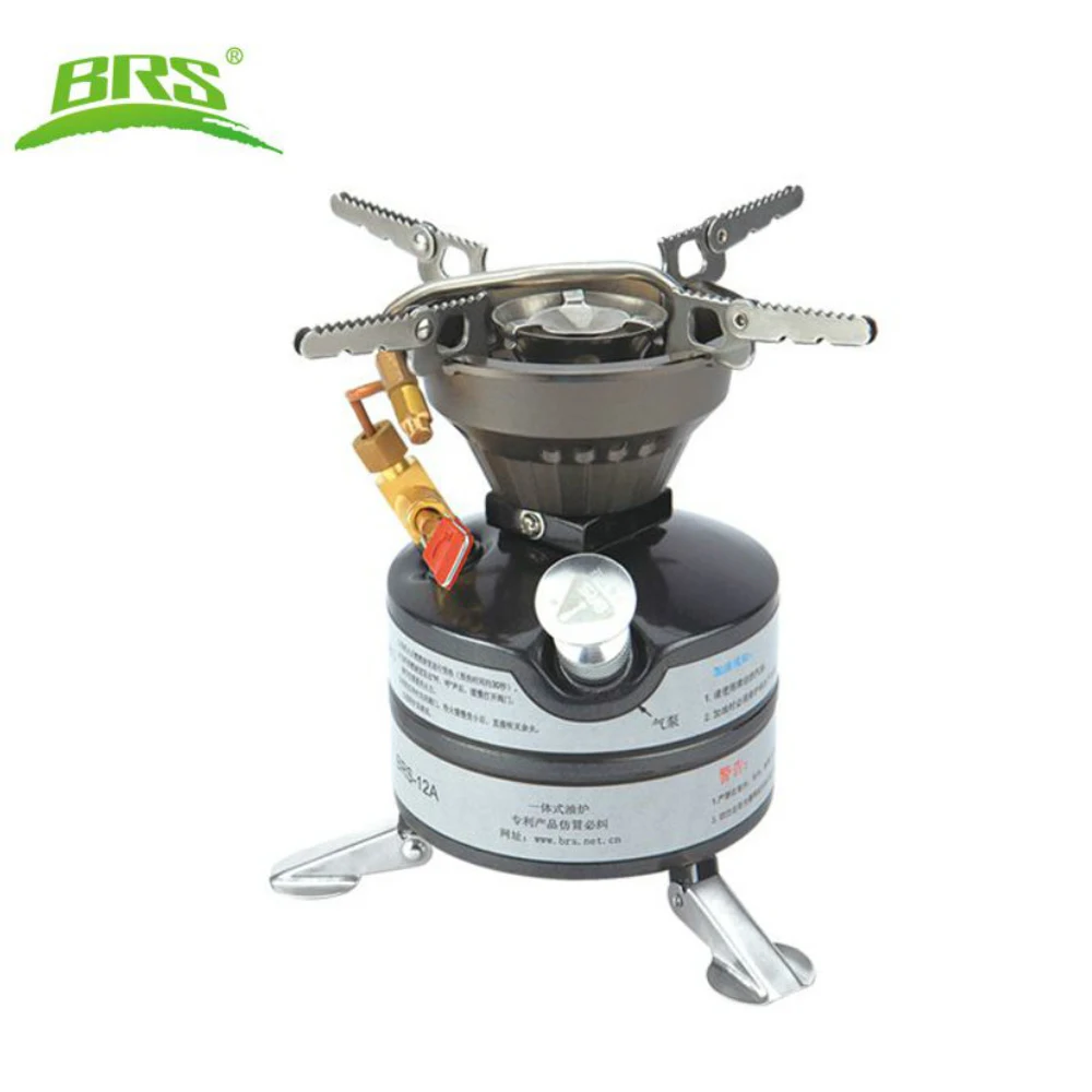 BRS-12A Mini Camping Gasoline Stove Portable Outdoor One-piece Burner Petrol Oil Stove Picnic Cooker Diesel Kerosene Furnace