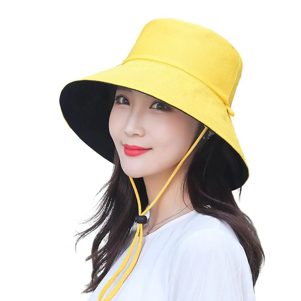 

Fisherman Cap Round Shape Lady Outdoot Hat Sunscreen Anti-UV Summer Hat