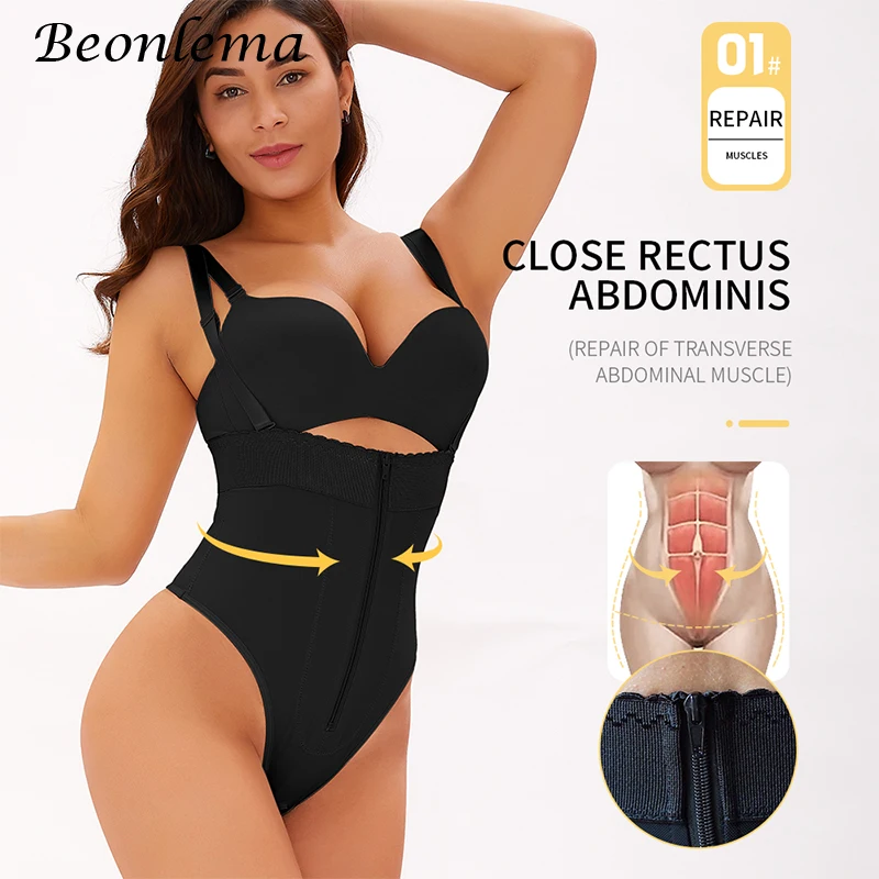 Waist Trainer Control Panties Tummy Belly Sheathing Woman Body Shapewear High Rise Thongs Underwear With Zipper Plus Size 6XL