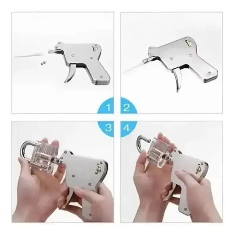 Фото Набор инструментов для вскрытия замков A74E-Lock Pick Bumps, из нержавеющей стали, для ремонта дверей, мощный стальной набор для отмычки замков №2